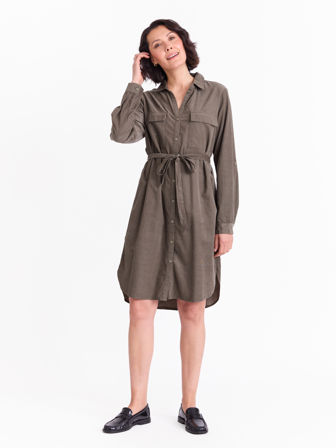 MATCH - Meghan cordkjole - Marie Philippe - Str. 36 - Dame - Kjoler & Skjørt - Grønn - 79% bomull, 21% lyocell