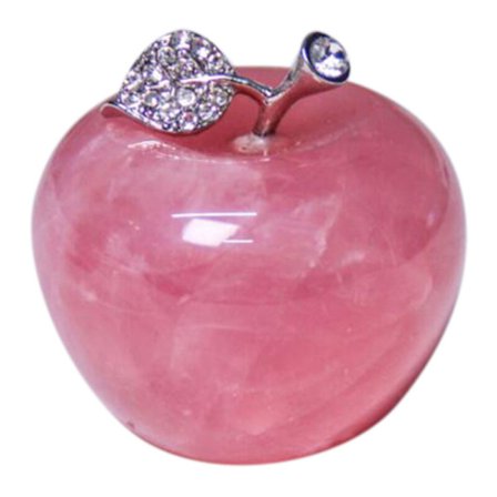 1 stk. serie naturlig rosenkvarts rosenæble til par dekorationer arbejdsværelse dekoration DIY dekoration gave