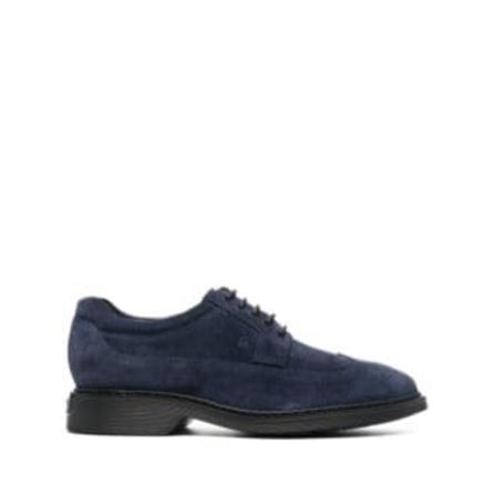 Hogan, Lace up Shoes Niebieski, Mężczyzna, Rozmiar: 43 EU