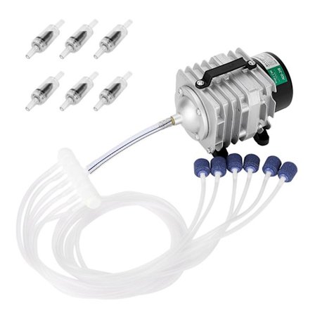 ACO318 HAILEA Kaupallinen Ilmapumppu 45W Yksi Ulostulo 6 Venttiilin Jakotukki Akvaarioon Kalasäiliöön Suihkulähteeseen