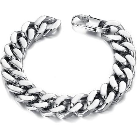 Armbånd Klassisk Kubansk Lænkedesign Titan Stål Armbånd - Stilfuldt Og Holdbart