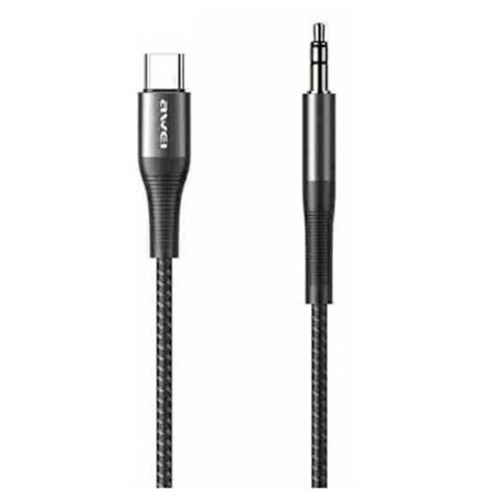Awei USB-C Till Aux Kabel Jack 3.5 CL-116T - Svart