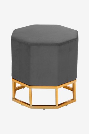 Loft24 - Ottoman Isha - Grå - Fotpallar & puffar - Från Homeroom