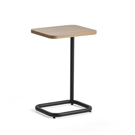 Laptop table STANDBY, 425x350x647 mm, black stand, oak table top