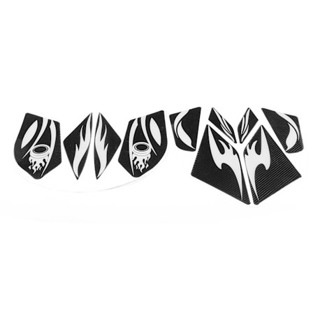 10 stk. Motorcykel Fairing Stickers Brændstoftank Side Decals Carbon Fiber Passer til Honda pcx125 150 2018 2019Gråt Mønster