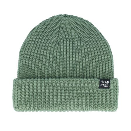 Headster - Grön cuff Beanie - Kids Minimal Beanie Hedge Green Cuff @ Hatstore