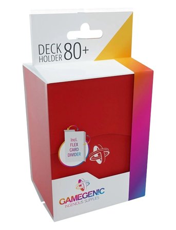 Deck Holder 80+ Red Red Gamegenic