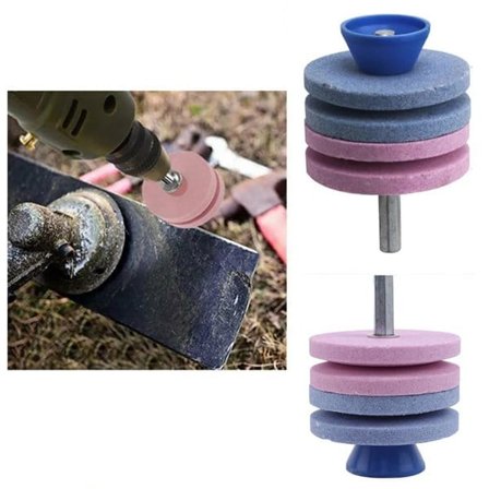 Knivslip för gräsklippare i korundum 2-pack