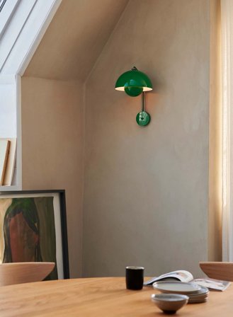 Flowerpot VP8 vegglampe - signalgrønn