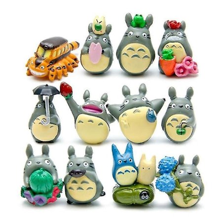 12 stk/sett Totoro Dekorasjon Anime Action Figur