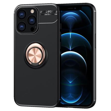 Iphone 13 Pro Max - Ring Skal - Svart/roséguld