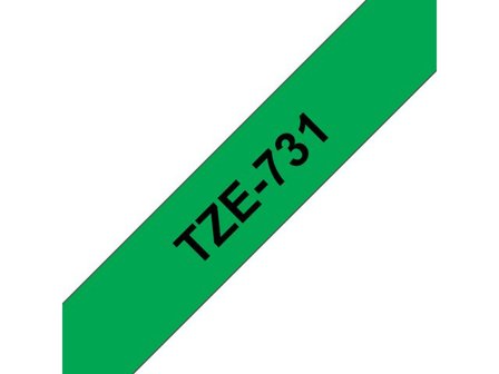 Brother Tape TZE731 12mm svart på grön - Lyreco - Kontorsmaskiner - Märkmaskiner och tape - Tape - Brother TZ