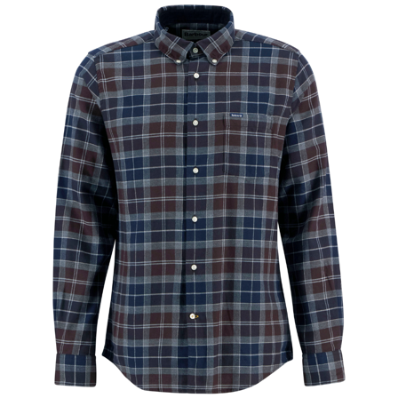 Barbour M's Fortrose Tailored Tartan Shirt Midnight Oak Tartan