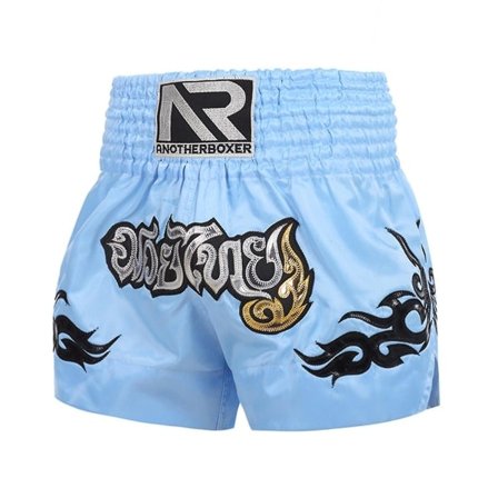 Bokseshorts Anti-friktion Muay Thai Kickboxing Shorts til mænd Light Blue XS