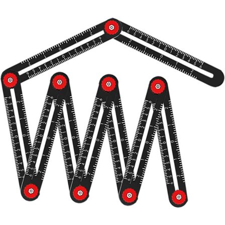 Multi-vinkel Målerlinjal, Presis 9-sidig Aluminiumlegering Metall