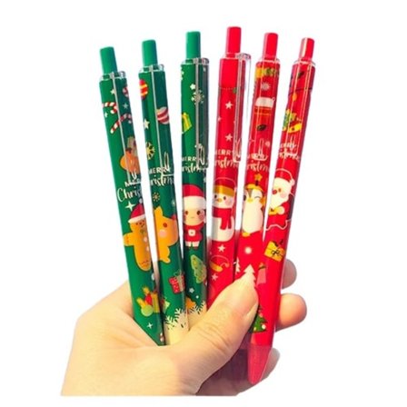60 stykker jule presse gel pen sort vand pen til studerende eksamen kontor indlæring pressetype skriveværktøjer