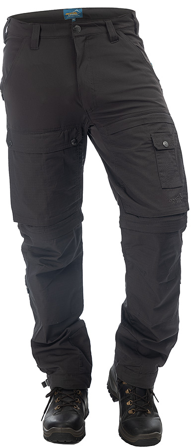 Arrak Outdoor Arrak Flexible Zip Off Pant katkolahjehousut, mustaharmaa
