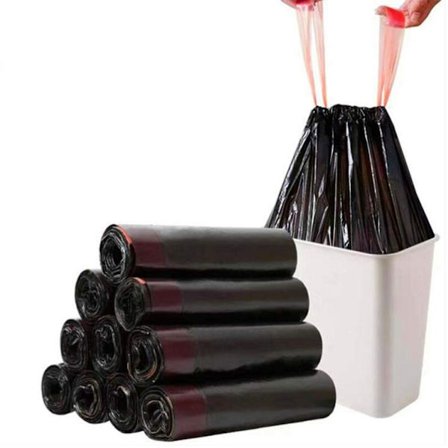 Affaldssække med håndtag, rive- og vandtætte sorte