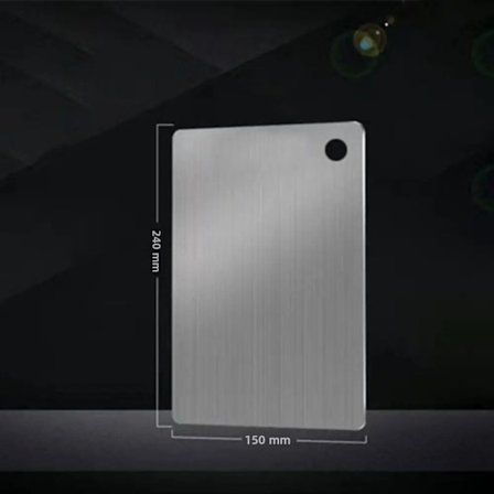 24x15cm-Paksuuntunut antibakteerinen ja sienilääkkeellinen ruostumattomasta teräksestä valmistettu leikkuulauta kotikeittiön leivontapöydälle