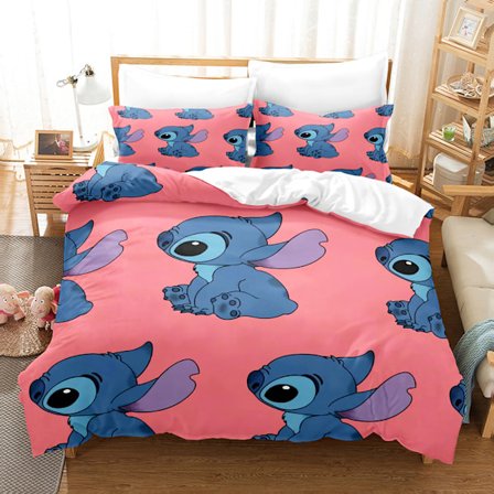 3D digital trykk tredelt sett søt tegneserie Stitch Star og Baby dynetrekk 135*200 putevar 50*75*1