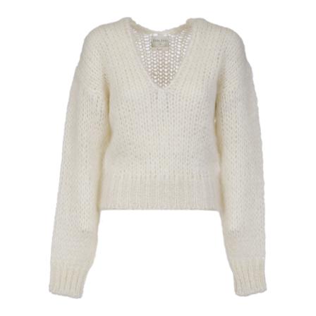 Forte Forte, V-neck Knitwear Wit, Dames, Maat:S