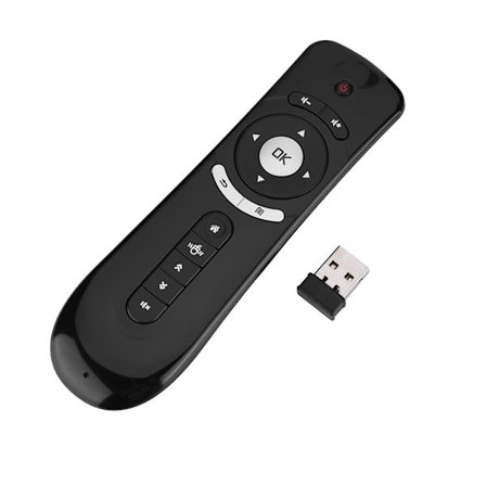 2.4 GHz:n langaton Air Mouse T2 Mini -kaukosäädin 3D-gyroskooppiliikkeentunnistuksella 3D-sense/peli/PC