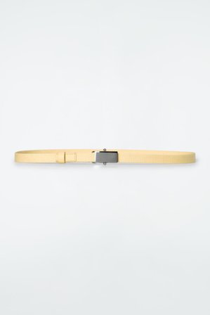 COS Women's Slim Webbing Belt in Yellow