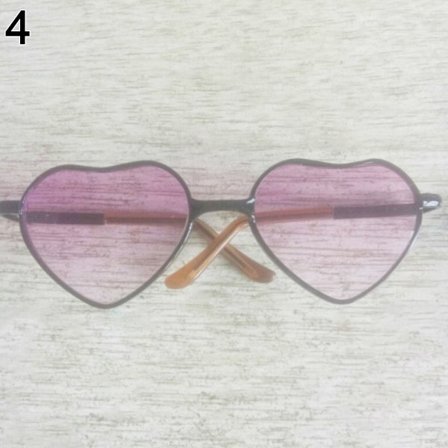 Søt hjerteramme plysjdukkebriller 4 4