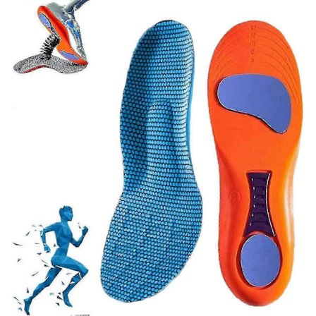 Norelie Ortopediske innleggssåler for støtte av fotbue, lindring av plantar fasciitt, komfortable arbeids- og sportssko [DB]