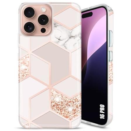Fodral till iPhone 16 Pro, Hybrid Protection Slim Lätt Anti-Scratch Stötsäker Rosa
