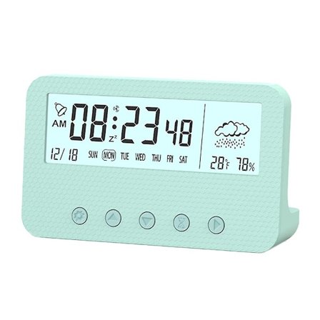 Led Elektronisk Vekkerklokke Enkel Klokke Student Barn Sengesidebord Klokke Hvit