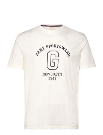 GANT Graphic Ss T-Shirt - White - XL