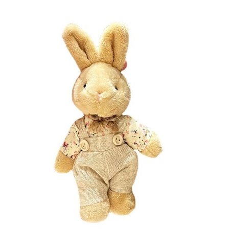 Par-nøkkelring Plysjleketøy-nøkkelring BLOMSTER HANNKANIN HANN