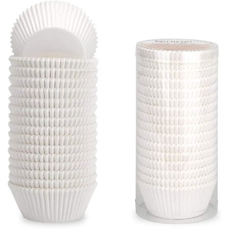 Vita standard cupcake-formar i fettafritt papper muffins bakformar 400-pack