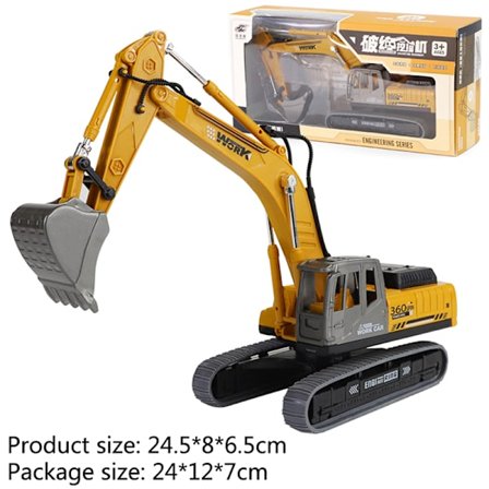 Treghetsgravemaskin Modell Engineering Vehicle Barn Leketøy Gave