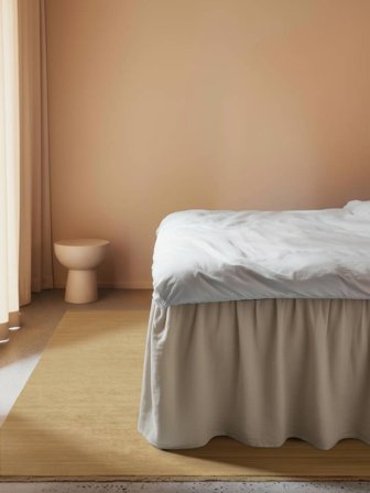 Einfarbig Klein Handloom Fringes Teppich - Beige 80X120 Wolle, Im Modernen Stil