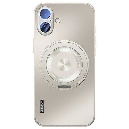 Skal för iPhone 16 Kompatibelt med MagSafe Ställ TPU PC Värmeavledning Telefonskal - Guld