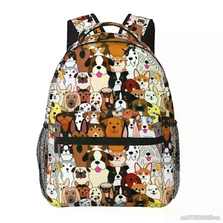 skoletaske Tegneserie Hund Rygsæk Sød Skoletaske Sjove Skolerygsække Letvægts Laptop Taske Rejse Vandring Vandtæt Rygsæk[D]