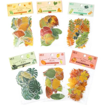 Scrapbook-klistermærker 6 pakker, 40 stk. pr. pakke til skrammelkugle-vandflasker bærbar computer, PET æstetiske deko-klistermærker Journaling-