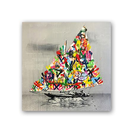 Canvas Sejlbåd Rear Street Art Graffiti Lærred Kunst Dekoration Ca