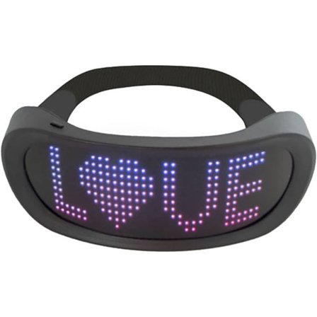 Lysende programmerbare LED-briller for menn og kvinner med