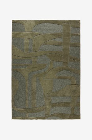 InHouse Group - Matta Garda - Vihreä - Nukka- & ryijymatot - 135X195 - - Homeroom