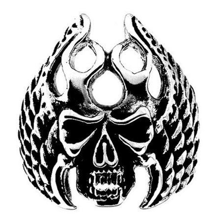 Rostfritt stål Halloween, punk, rockring
