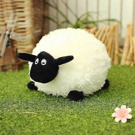 Shaun the Sheep Plyschleksak Boll Kudde Vit 30cm