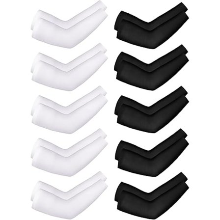 UV Solbeskyttelses Arm Sleeves til Mænd Kvinder Arbejde Kølende Tattoo Dækning Kompressions Sleeves til Cykling Fiskeri 10 Par