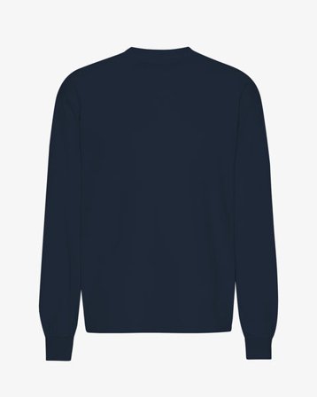 Oversized Organic LS T-Shirt - Navy Blue