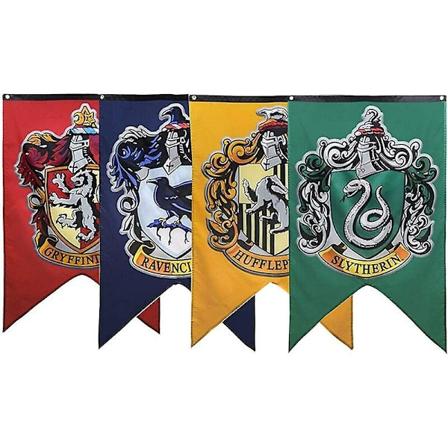 2024, Gryffindor Syntt rijuhlatarvikkeet College Harry Lippu Bannerit Pojat Tyt t Lapset Potter Halloween Koriste 4kpl 75*125 Cm