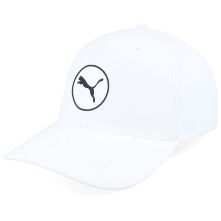 Puma - Vit adjustable Keps - Circle Cat Tech Cap White Glow 110 Adjustable @ Hatstore