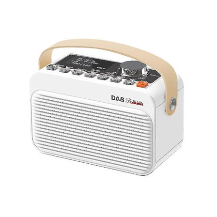 Dab+ Fm Digitalradio, bärbar uppladdningsbar Dab-radio med Bluetooth/u-disk, dubbel väckarklocka, LED Di