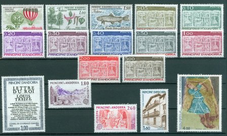 Fransk Andorra - Årgang 1983 - Postfrisk - YT 310-326